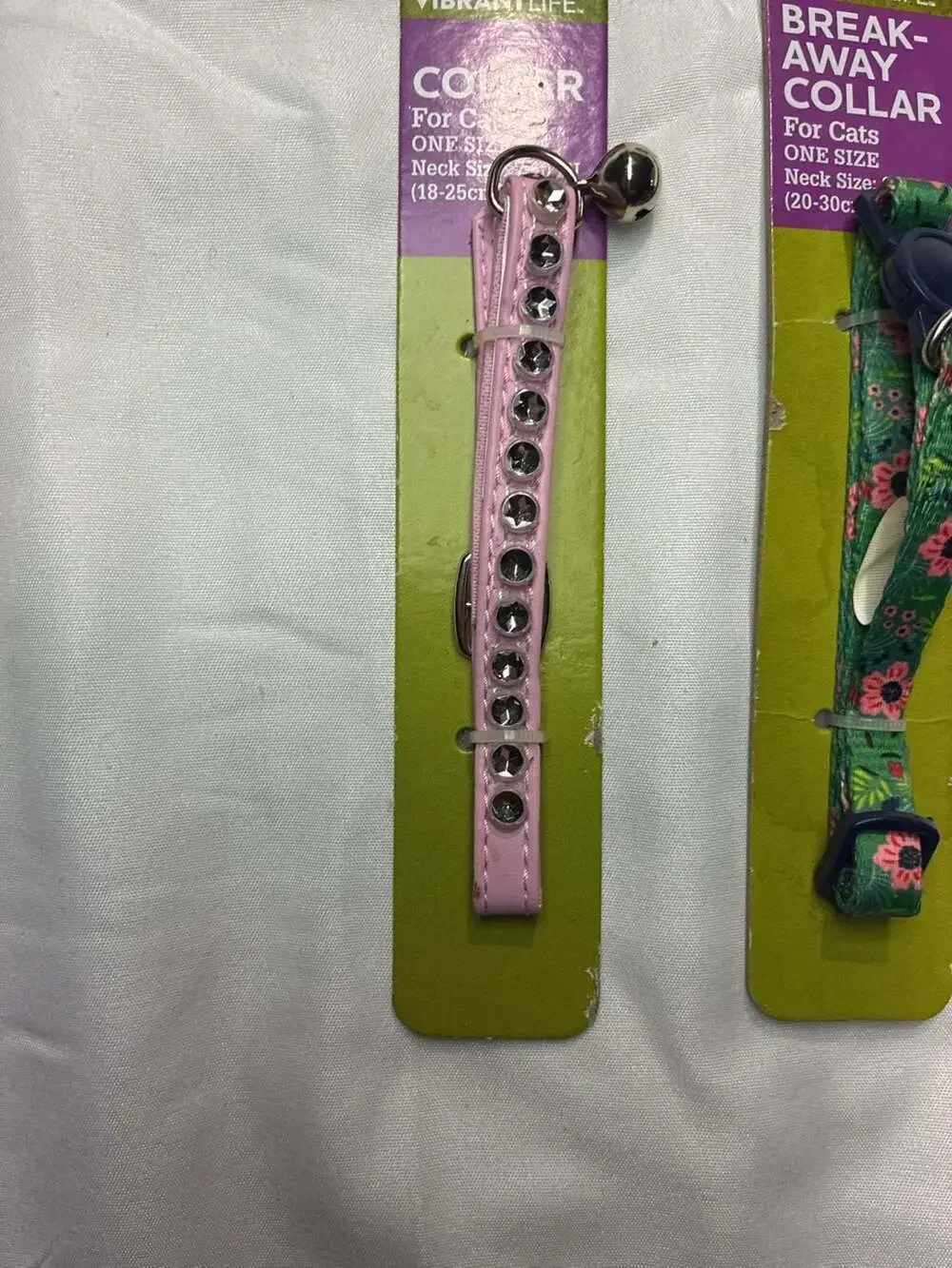 Cute Pink Rhinestone Cat Collar (One Size / 7-10